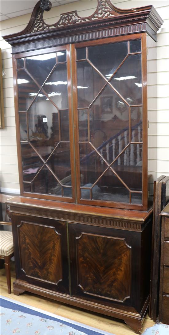 A secretaire bookcase, H.250cm